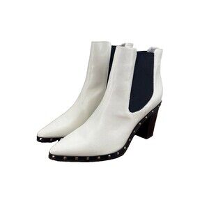 Michael by Michael Shannon Women’s Studded White Poppi Chelsea Boot Shoe Size 7